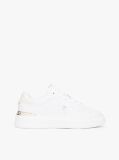 Alb Court Trainers Din Piele Cu Monograma TH  Femei