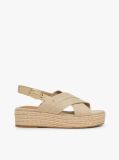 Bej Espadrile Cu Platforma Din Denim  Femei