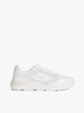 Alb Sneakers Din Piele Cu Talpa Cleat Si Monograma TH  Femei