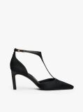 Negru Pantofi Cu Toc Stiletto Si Bareta Ankle T-Bar  Femei