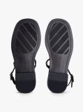 Black Leather TH Monogram Gold-Tone Heel Sandals  Women