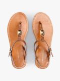 Brown Leather TH Monogram Strap Sandals  Women