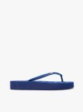 Blue Repeat Logo Platform Flip-Flops  Women