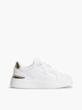 White TH Monogram Leather Platform Trainers  Women