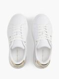 White TH Monogram Leather Platform Trainers  Women