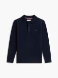 Blue Regular Fit Pique Long Sleeve Polo Shirt  Boys