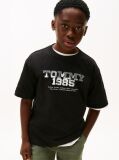 Negru Tricou Cu Guler Rotund Si Print Grafic 1985  Baieti