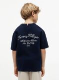 Blue T-Shirt Cu Logo Graphic  Baieti