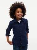 Blue Camasa Jacquard Cu Croiala Regular  Baieti