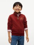 Red Logo Badge Quarter-Zip Sweatshirt  Boys