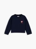 Blue Heart Logo Slim Long Sleeve T-Shirt  Girls