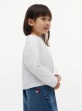 White Heart Logo Slim Long Sleeve T-Shirt  Girls