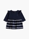 Blue Essential Frill Long Sleeve Dress  Newborn