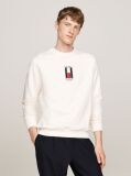 Beige Vertical Flag Embroidery Sweatshirt  Men