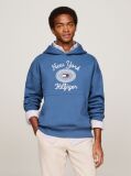 Blue Logo Embroidery Hoody  Men