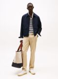 Beige Denton Stretch Cotton Straight Chinos  Men