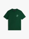 Green Tonal Logo Embroidery Crew Neck T-Shirt  Men