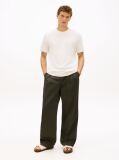 Beige Tonal Logo Embroidery Crew Neck T-Shirt  Men