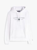Alb Hanorac Din Terry Cu Gluga Snur Si Logo  Barbati
