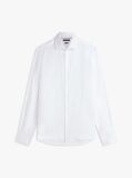 White Smart Casual Slim Fit Pure Linen Shirt  Men