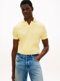Galben Tricou Polo Din Tricot Interlock Cu Croiala Regular  Barbati
