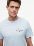 Blue Tricou Cu Guler Rotund Si Logo  Barbati