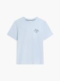 Blue Tricou Cu Guler Rotund Si Logo  Barbati