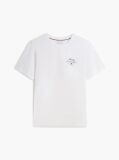 Alb Tricou Cu Guler Rotund Si Logo  Barbati