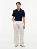 Blue Classic Fit Jacquard Polo Shirt  Men