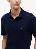 Blue Classic Fit Jacquard Polo Shirt  Men