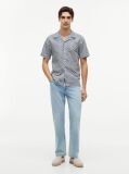 Multi Regular Linen Blend Print Short Sleeve Shirt  Men