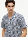 Multi Regular Linen Blend Print Short Sleeve Shirt  Men