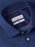 Blue Camasa Cu Croiala Slim Si Micro Print  Barbati
