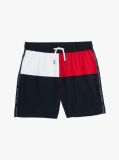 Multi Hilfiger Flag Mid Length Swim Trunks  Boys