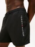 Negru Pantaloni Scurti De Plaja Cu Lungime Medie Cu Logo Original  Barbati