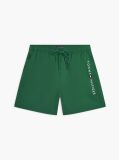 Green Original Logo Mid Length Swim Shorts  Men