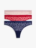 Multi Cutie Cadou 3-Pack Thong Essential Mesh Cu Logo  Femei