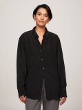 Black Fluid Crepe Regular Fit Shirt  Women