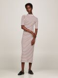Multi Half Sleeve Slim Midi Bodycon Dress  Women