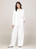 Alb Pantaloni Bootcut Crest Pique  Femei
