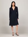 Blue Rochie Wrap Fit And Flare   Femei