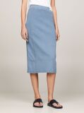 Blue Fusta Creion Midi Garment Dyed  Femei