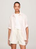 Pink Linen Patch Pocket Relaxed Fit Shirt  Women