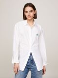 Alb Camasa Regular Fit  Cu Logo TH Monogram  Femei
