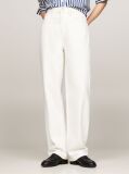 Beige White High Rise Straight Leg Jeans  Women