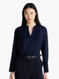 Blue Bluza Relaxata Cu Guler In V  Femei