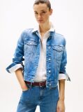 Blue Geaca Din Denim Decolorat, Croiala Slim  Femei
