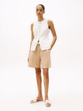 Beige Pleated Shorts  Women