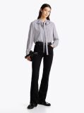 Negru Jeans Bootcut Negru Cu Talie Medie  Femei