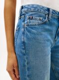 Blue Whiskered Mid Rise Straight Leg Jeans  Women